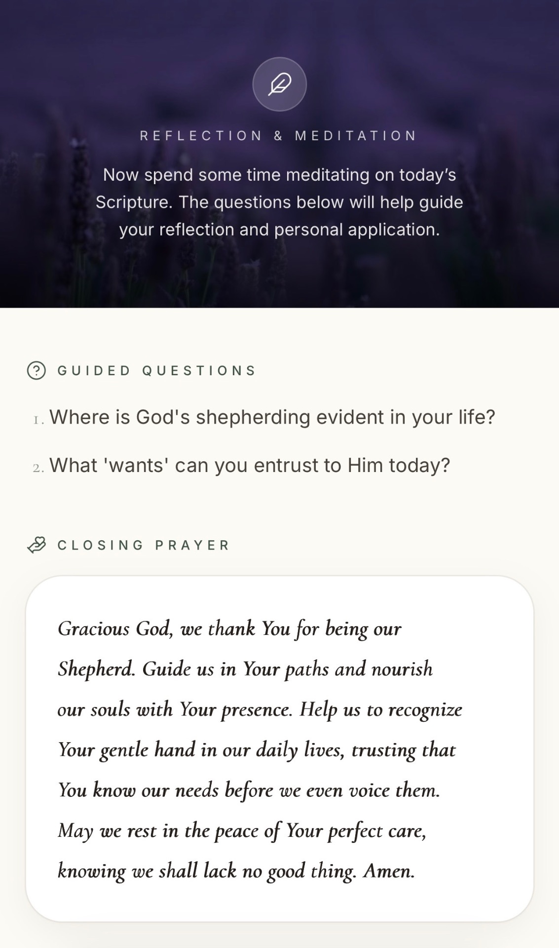 Reflect & pray